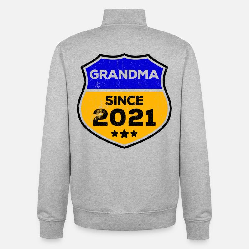 Seniorin Großmutter Rentnerin Oma Statement - Unisex Organic Zip Sweatshirt von Stanley/Stella - Grau meliert