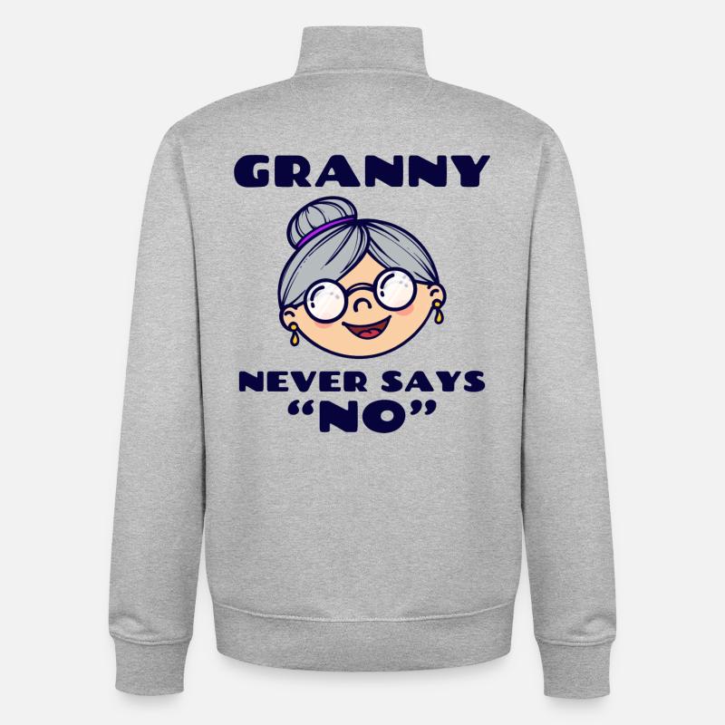 Lieblingsomi Großmutter Oma Statement Brille - Unisex Organic Zip Sweatshirt von Stanley/Stella - Grau meliert