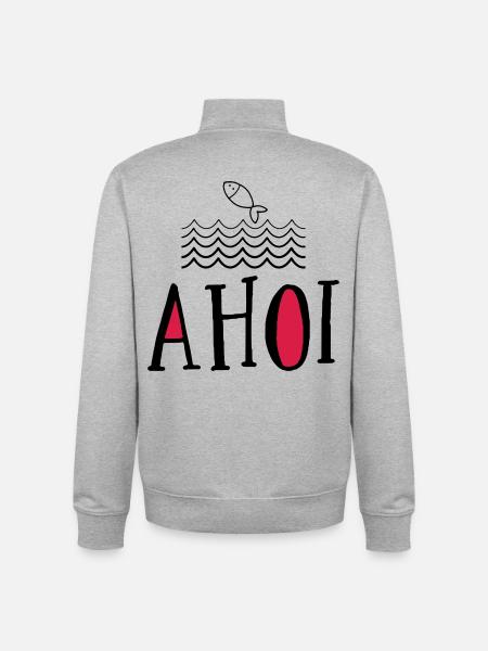 Ahoi - Unisex Organic Zip Sweatshirt von Stanley/Stella - Grau meliert