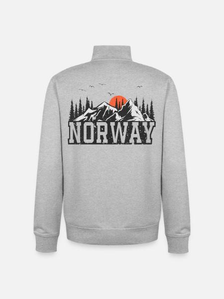 Norway - Unisex Organic Zip Sweatshirt by Stanley/Stella - heather grey