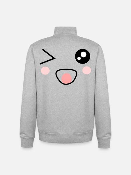 Karnawał, Karnawał, Kostium, Kawaii - Bluza unisex rozpinana z bawełny organicznej Stanley/Stella - szary melanż