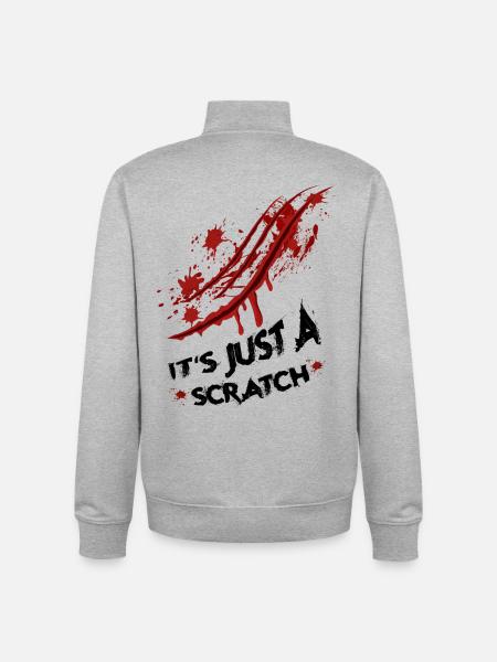 Just a scratch - Unisex Organic Zip Sweatshirt by Stanley/Stella - heather grey