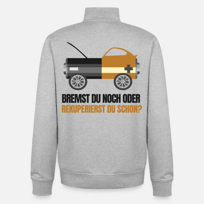 E-Autofahrer - Unisex Organic Zip Sweatshirt von Stanley/Stella - Grau meliert
