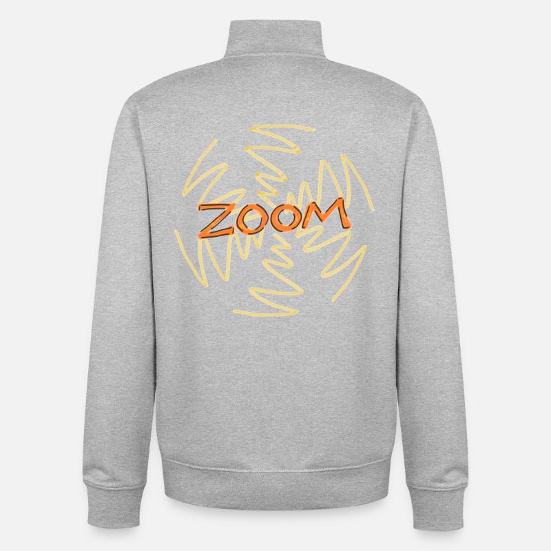 ZOOM! - Unisex Organic Zip Sweatshirt by Stanley/Stella - heather grey