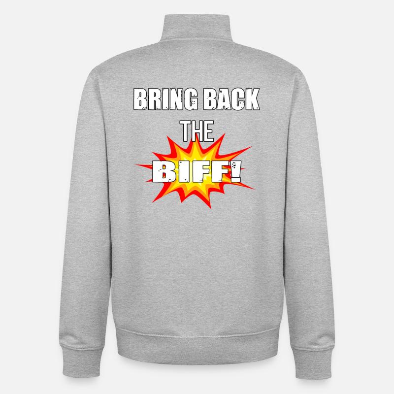 Rugby Biff - Sweat zippé unisexe en coton bio Stanley/Stella - gris chiné