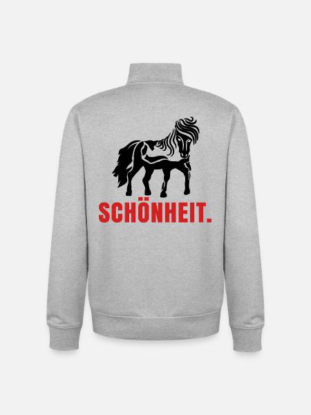 Pferde Spruch Pferdenarr Islandpferde Isländer - Unisex Organic Zip Sweatshirt von Stanley/Stella - Grau meliert