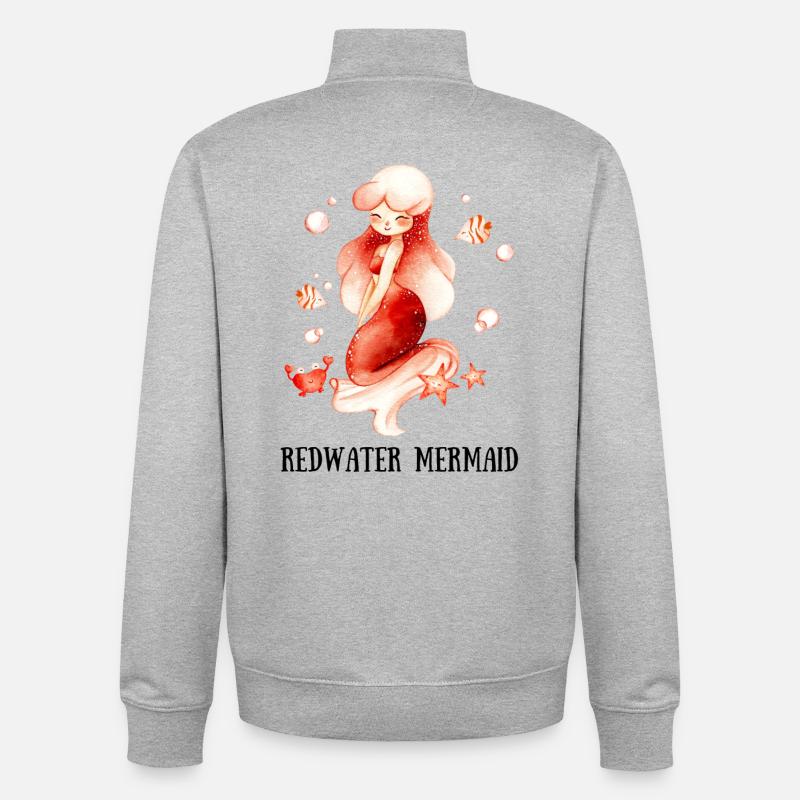 Red-Water Mermaid - Unisex Organic Zip Sweatshirt von Stanley/Stella - Grau meliert