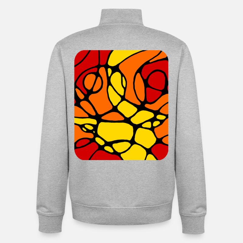 Neurografik modernes abstraktes Design - Unisex Organic Zip Sweatshirt von Stanley/Stella - Grau meliert