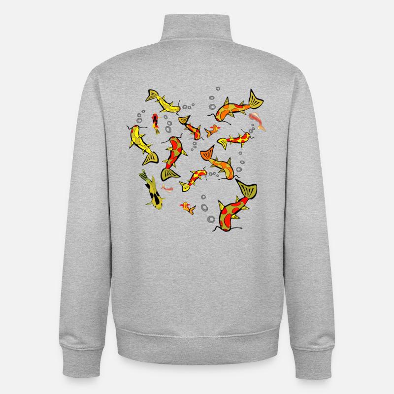 Banc - Sweat zippé unisexe en coton bio Stanley/Stella - gris chiné