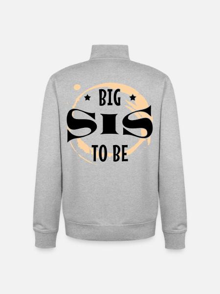 Sibling Love Sis Brother Sibling Statement - Unisex Organic Zip Sweatshirt by Stanley/Stella - heather grey