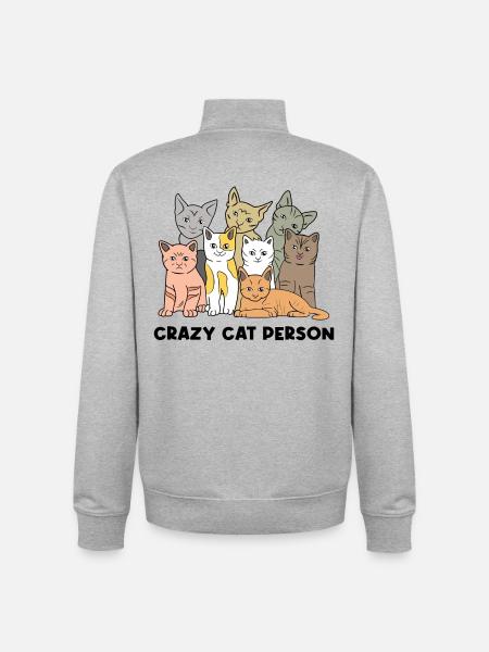 Katze Haustiere Statement Lieblingstier Heimtier - Unisex Organic Zip Sweatshirt von Stanley/Stella - Grau meliert