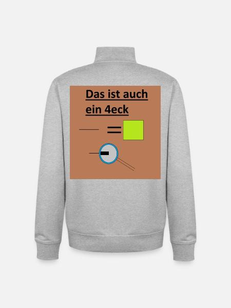 Geometrisches Rätsel Quadrat - Unisex Organic Zip Sweatshirt von Stanley/Stella - Grau meliert