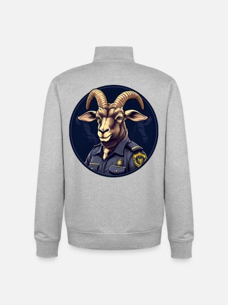 Capricorn Policeman - Unisex Organic Zip Sweatshirt by Stanley/Stella - heather grey