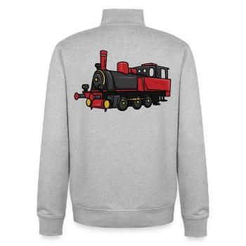 Railway Children - Unisex Organic Zip Sweatshirt by Stanley/Stella - heather grey - Back - AI Model Male 185 light (185cm)