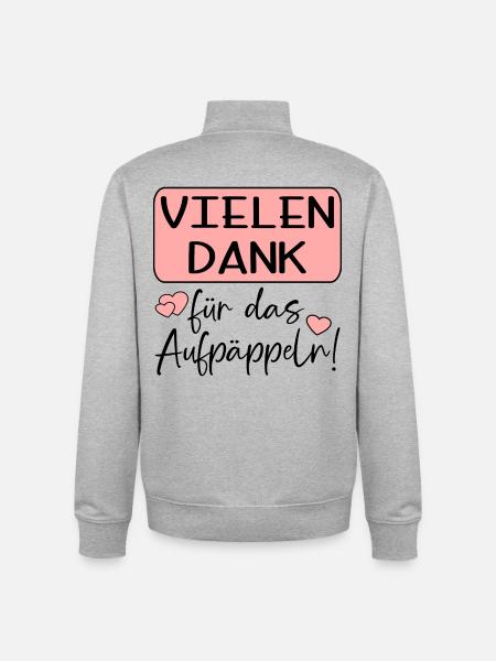 GUTE BESSERUNG - AUFPÄPPELN - Unisex Organic Zip Sweatshirt von Stanley/Stella - Grau meliert