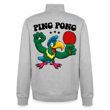 Ping Pong Champion Design Table Tennis und - Unisex Organic Zip Sweatshirt von Stanley/Stella - Grau meliert - Hinten - AI Model Male 185 light (185cm)