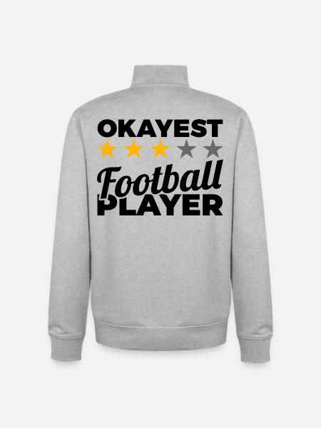 Average football player - Unisex Organic Zip Sweatshirt by Stanley/Stella - heather grey
