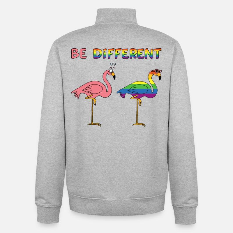 differ - Unisex Organic Zip Sweatshirt by Stanley/Stella - heather grey