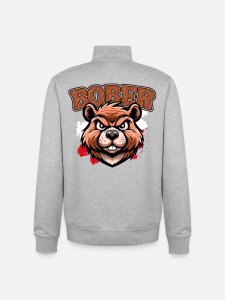 Bober | Polish trend design - Unisex Organic Zip Sweatshirt by Stanley/Stella - heather grey