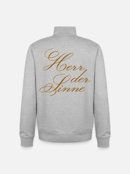Herr der Sinne - Unisex Organic Zip Sweatshirt von Stanley/Stella - Grau meliert