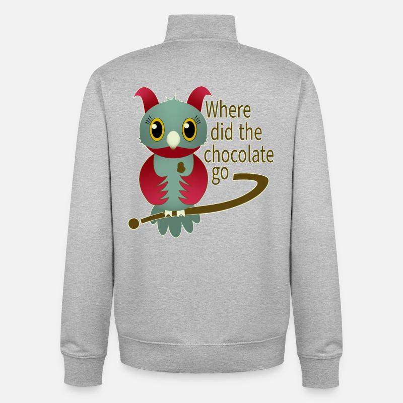 Vert chocolat - Sweat zippé unisexe en coton bio Stanley/Stella - gris chiné