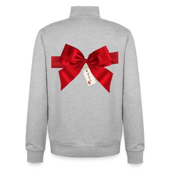 Unwrap me - Unisex Organic Zip Sweatshirt von Stanley/Stella - Grau meliert - Hinten - AI Model Male 185 light (185cm)