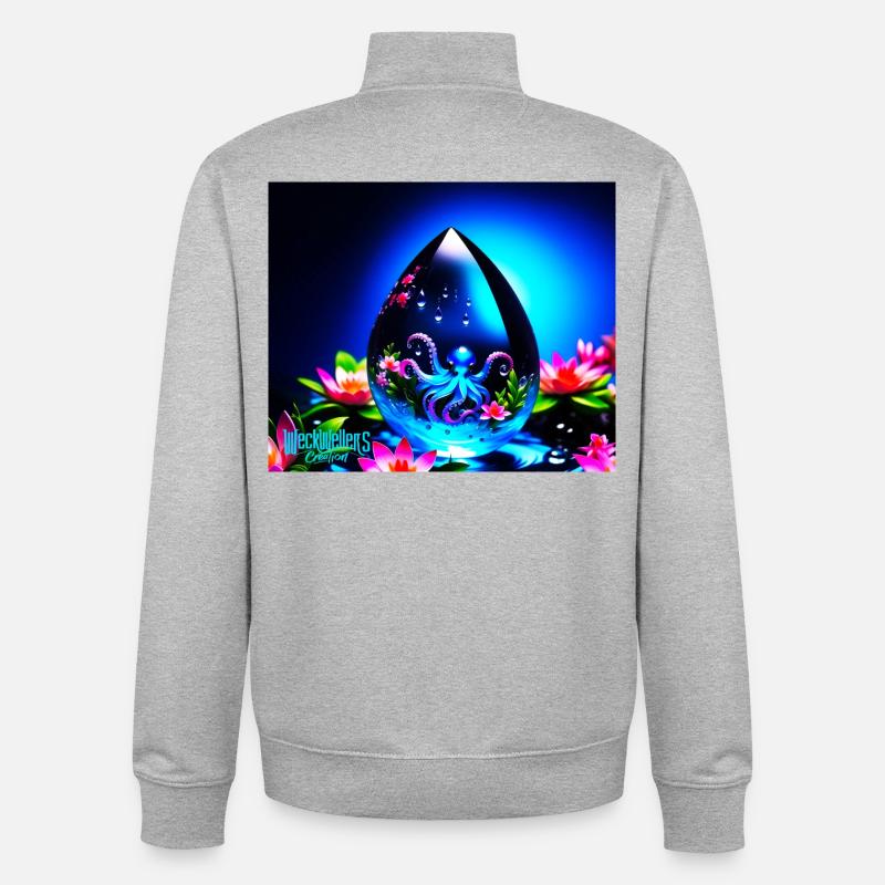 water drops - Unisex Organic Zip Sweatshirt von Stanley/Stella - Grau meliert