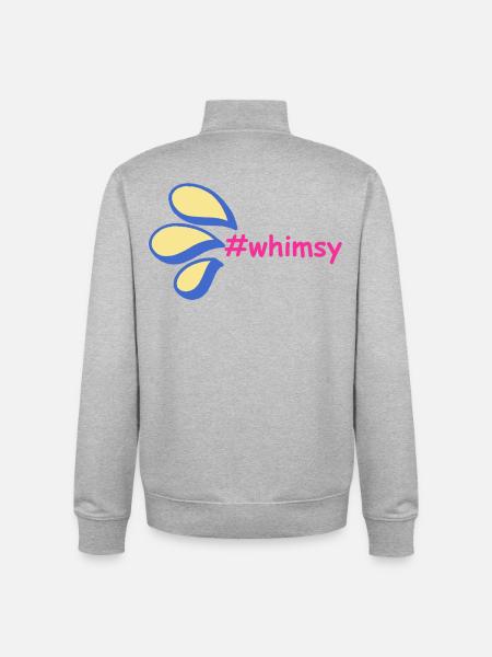 Hatch tag whimsy slogan - Unisex Organic Zip Sweatshirt by Stanley/Stella - heather grey