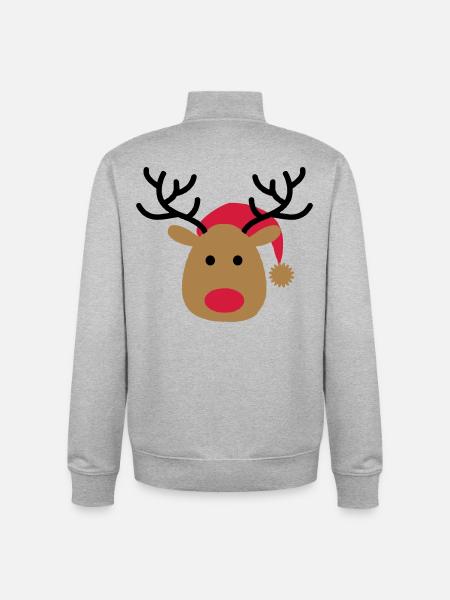 Christmas - Unisex Organic Zip Sweatshirt by Stanley/Stella - heather grey