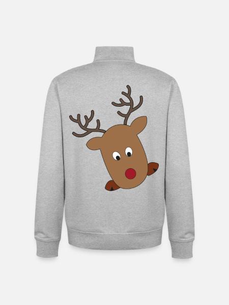 Noël - Sweat zippé unisexe en coton bio Stanley/Stella - gris chiné