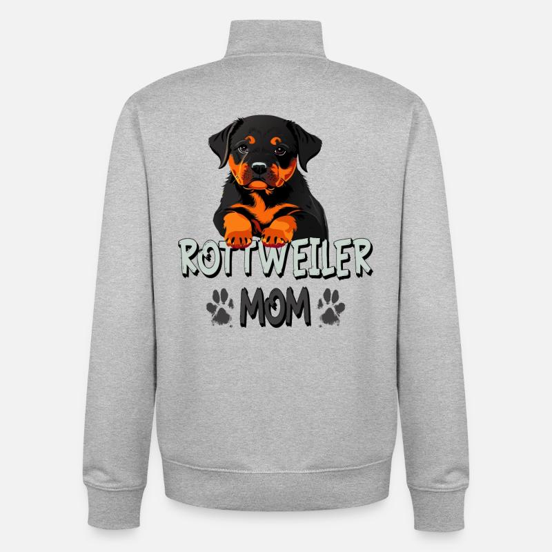 Rottweiler Mama - Unisex Organic Zip Sweatshirt von Stanley/Stella - Grau meliert