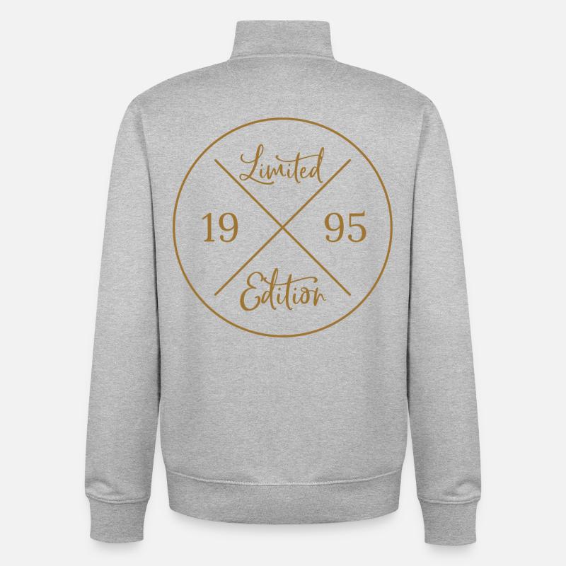 Edition limitée 1995 - Sweat zippé unisexe en coton bio Stanley/Stella - gris chiné