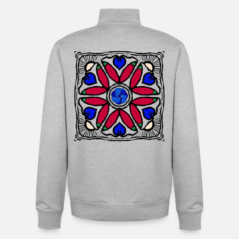 Peperoni Pop Art - Unisex Organic Zip Sweatshirt von Stanley/Stella - Grau meliert