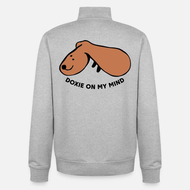 Lässiger Hund – Einfach entspannt - Unisex Organic Zip Sweatshirt von Stanley/Stella - Grau meliert