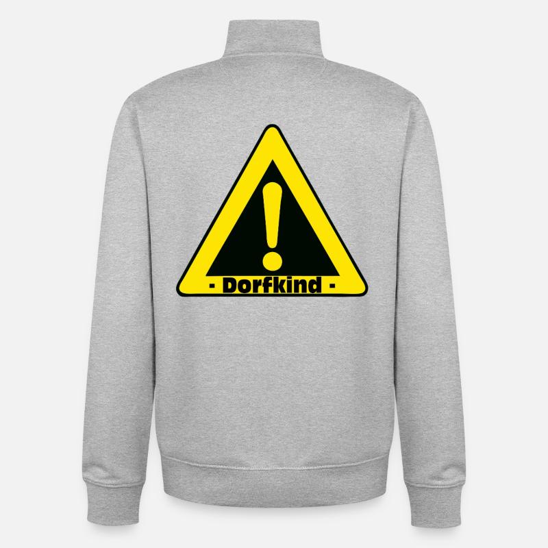 Dorfkind (25) - Unisex Organic Zip Sweatshirt von Stanley/Stella - Grau meliert