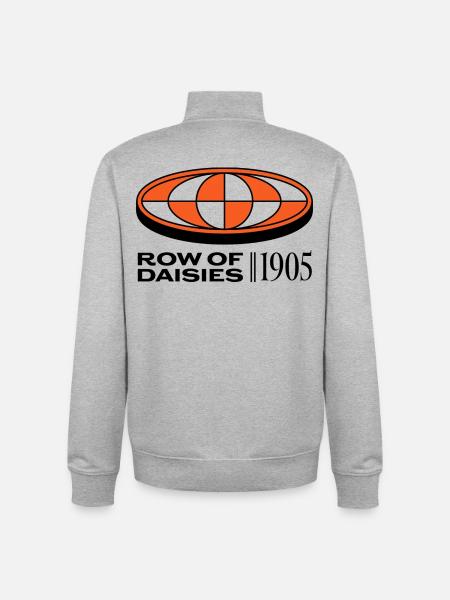 Futuristic Cyber Emblem - Unisex Organic Zip Sweatshirt by Stanley/Stella - heather grey