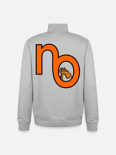 GIRAFFE NO - Unisex Organic Zip Sweatshirt by Stanley/Stella - heather grey