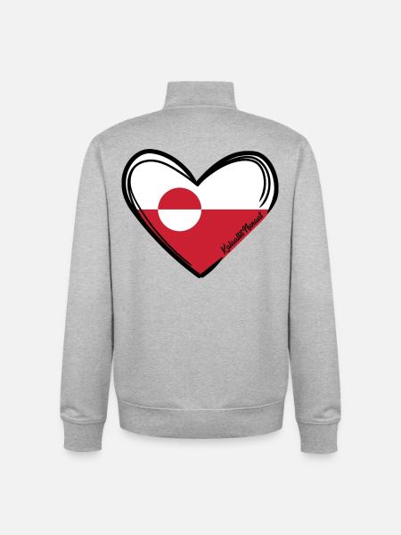 Grönland - Greenland - Kalaallit Nunaat - Unisex Organic Zip Sweatshirt by Stanley/Stella - heather grey