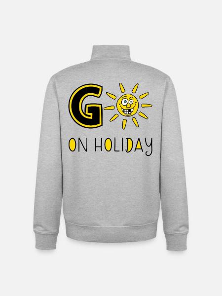Sun and holidays - Unisex Organic Zip Sweatshirt by Stanley/Stella - heather grey