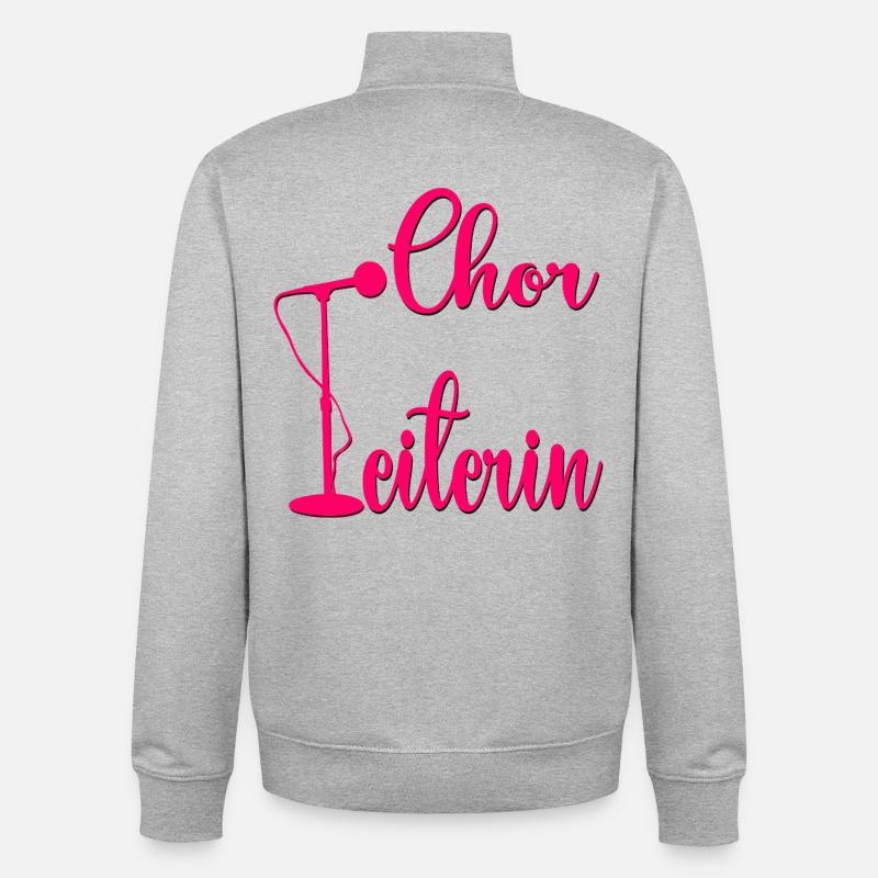Hobby Chor Leitung Chorleiterin - Unisex Organic Zip Sweatshirt von Stanley/Stella - Grau meliert