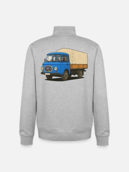 Plateau Est - Sweat zippé unisexe en coton bio Stanley/Stella - gris chiné
