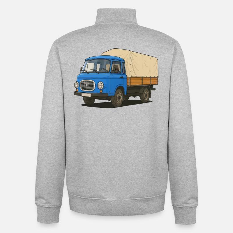 East Flatbed - Unisex Organic Zip Sweatshirt by Stanley/Stella - heather grey