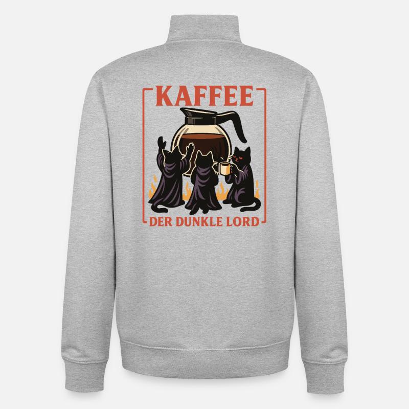 Kaffee Der Dunkle Lord - Unisex Organic Zip Sweatshirt von Stanley/Stella - Grau meliert