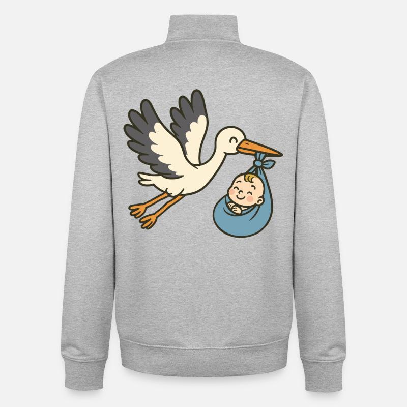 Peaceful Arrival - Unisex Organic Zip Sweatshirt von Stanley/Stella - Grau meliert