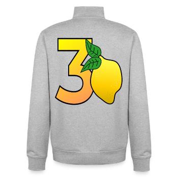 30th Birthday - Thirty - Unisex Organic Zip Sweatshirt by Stanley/Stella - heather grey - Back - AI Model Male 185 light (185cm)