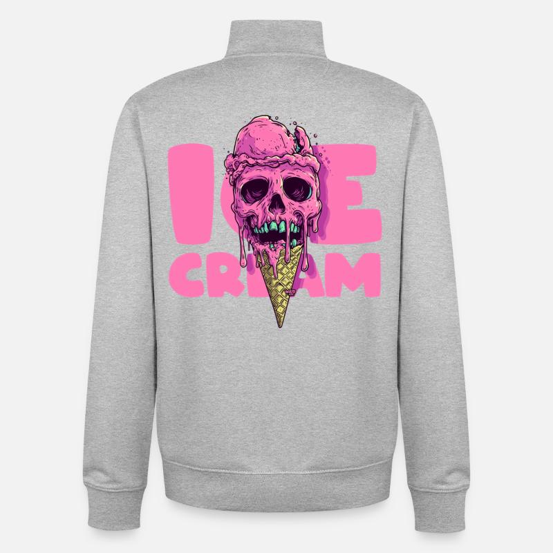 Lustig.... - Unisex Organic Zip Sweatshirt von Stanley/Stella - Grau meliert
