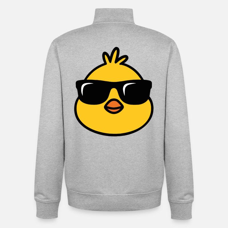 Chick'n'Cool - Unisex Organic Zip Sweatshirt by Stanley/Stella - heather grey