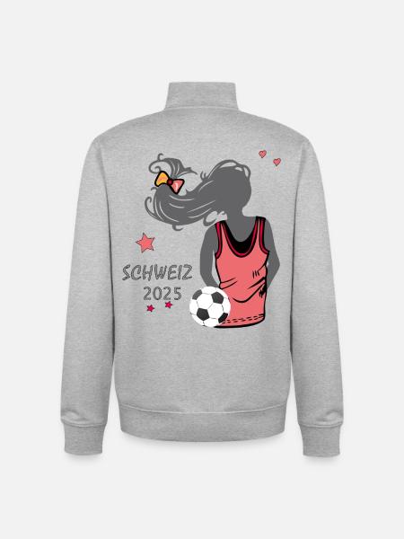 Girlpower Fußballevent - Unisex Organic Zip Sweatshirt von Stanley/Stella - Grau meliert
