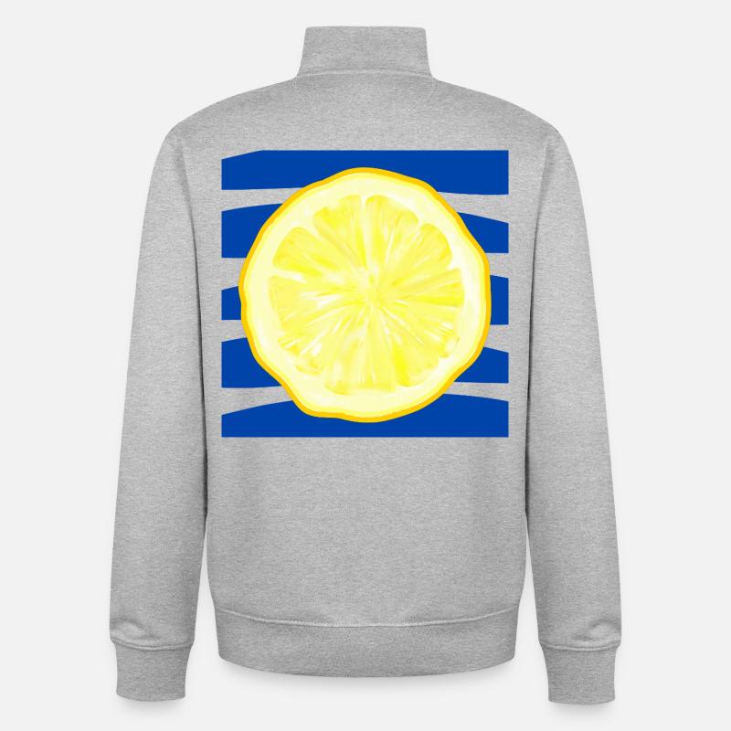 SOMMER FRÜCHTE ZITRONEN MEER - Unisex Organic Zip Sweatshirt von Stanley/Stella - Grau meliert