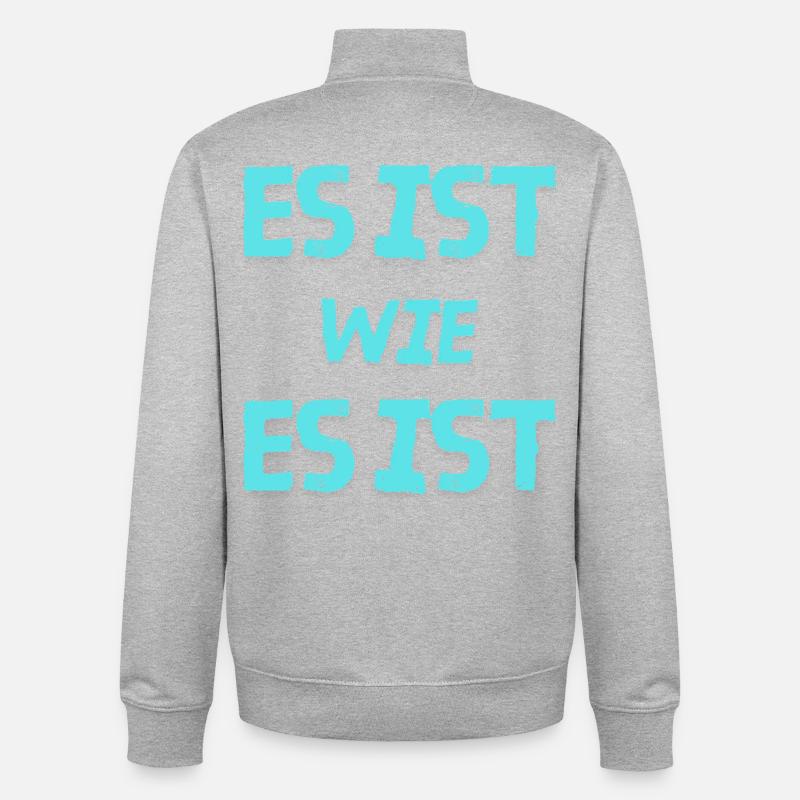 C’est ce que c’est - Sweat zippé unisexe en coton bio Stanley/Stella - gris chiné